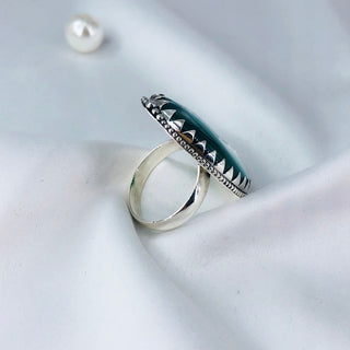 Natural Green Onyx Ring By Harshita Jewellery