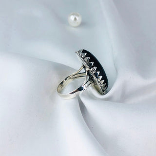 Natural Black Onyx Ring By Harshita Jewellery