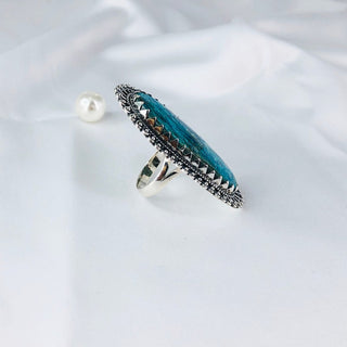 Sea Sediment Jasper Gemstone Ring By Harshita Jewellery