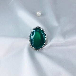 Natural Green Onyx Ring By Harshita Jewellery