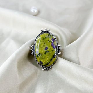 Natural Atlantisite Stichtite Gemstone Ring By Harshita Jewellery