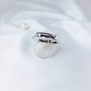 Natural Rhodonite, Chrysoprase, Carnelian Gemstone Ring By Harshita Jewellery