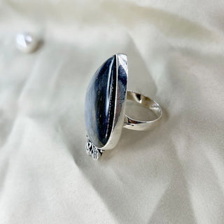 Natural Labradorite Gemstone Ring By Harshita Jewellery