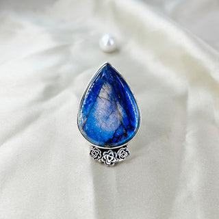 Natural Labradorite Gemstone Ring By Harshita Jewellery