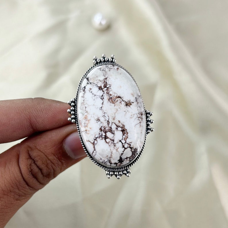 Natural Wild Horse Gemstone Ring By Harshita Jewellery