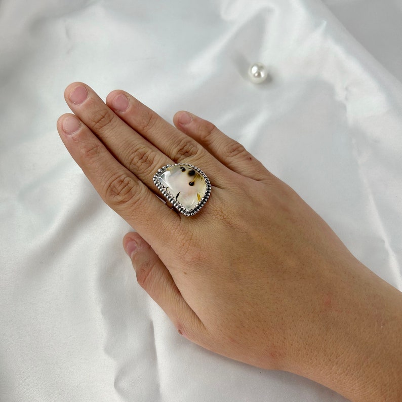 Natural Montana Agate Ring By Harshita Jewellery