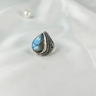 Natural Labradorite Ring By Harshita Jewellery