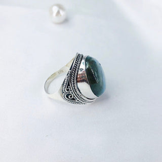 Natural Labradorite Ring By Harshita Jewellery