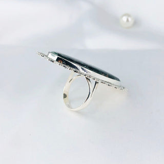 Natural Seraphinite Ring By Harshita Jewellery