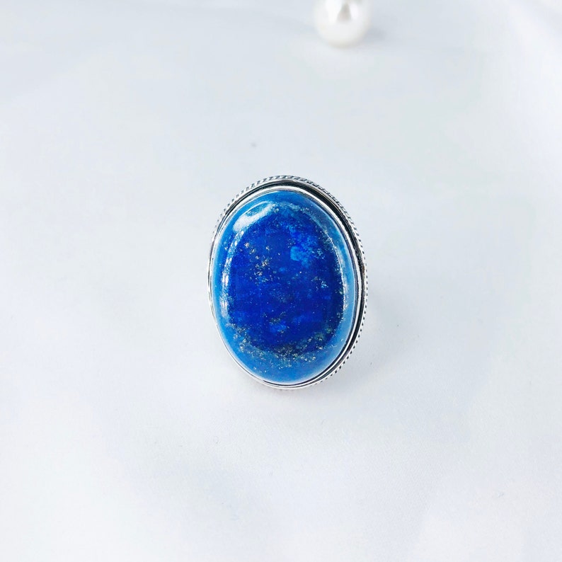 Natural Lapis Lazuli ring By Harshita Jewellery