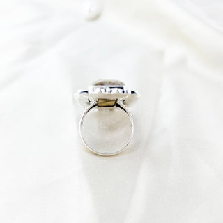 Natural Fossil Coral Ring By Harshita Jewellery