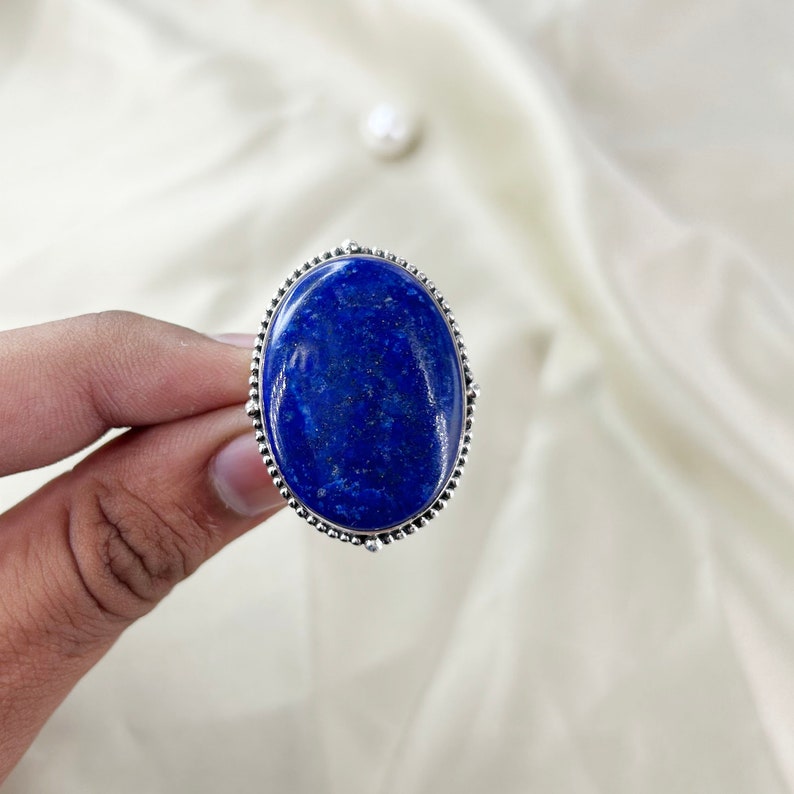 Natural Lapis Lazuli ring By Harshita Jewellery