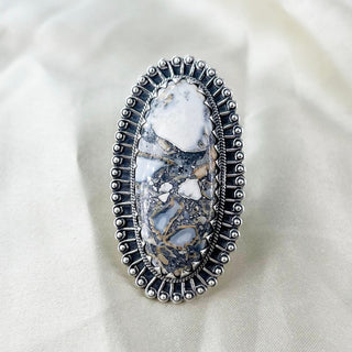 Natural Dendrite Opal Ring By Harshita Jewellery