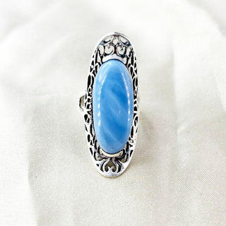 Natural Blue Opal Ring By Harshita Jewellery
