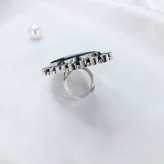 Rainbow Moonstone and Labradorite ring By Harshita Jewellery