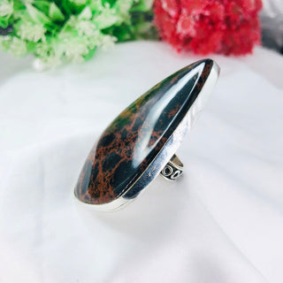 Natural Mahogany Jasper Ring By Harshita Jewellery