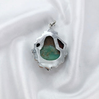 Natural Chrysoprase, Black Onyx & Carnelian Pendant By Harshita Jewellery