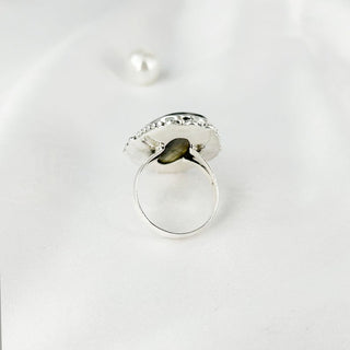 Natural Labradorite Gemstone Ring By Harshita Jewellery