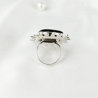 Natural Labradorite Ring By Harshita Jewellery