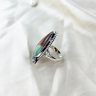 Natural Chrysoprase Gemstone Ring By Harshita Jewellery