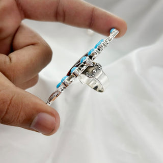 Tiger's Eye Ring & Turquoise Gemstone Ring By Harshita Jewellery