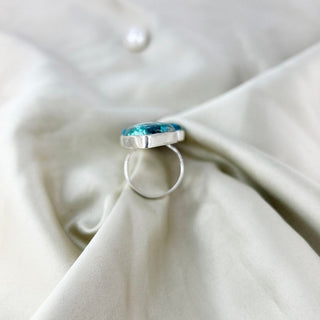 Natural Shattuckite Gemstone Ring By Harshita Jewellery