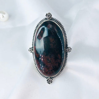 Natural Bloodstone Ring By Harshita Jewellery