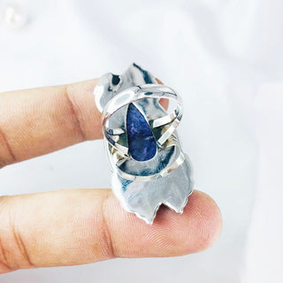 Natural Charoite Gemstone Ring By Harshita Jewellery