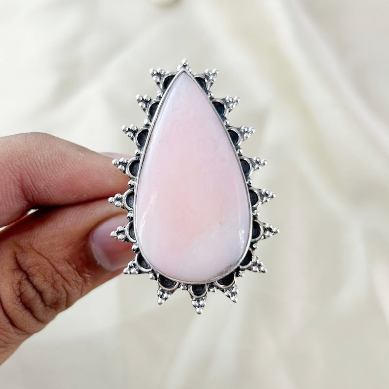 Pink Opal Ring By Harshita Jewellery