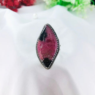 Natural Rhodonite Gemstone Ring By Harshita Jewellery