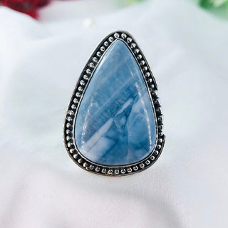Natural Blue Opal Ring By Harshita Jewellery