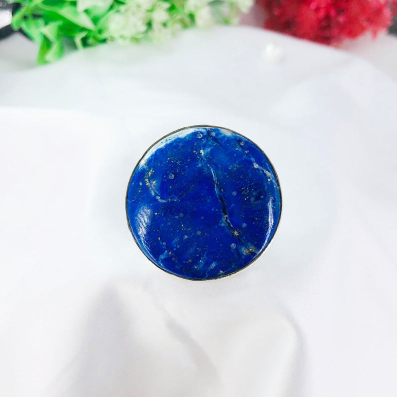 Natural Lapis Lazuli Ring By Harshita Jewellery