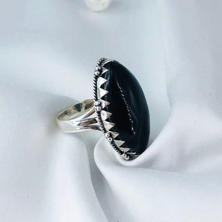 Natural Black Onyx Ring By Harshita Jewellery