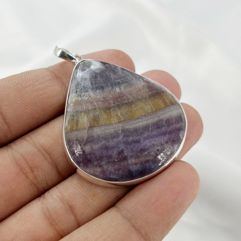 Natural Fluorite Pendant By Harshita Jewellery