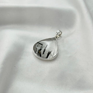 Natural Black Rutilated Quartz Pendant By Harshita Jewellery