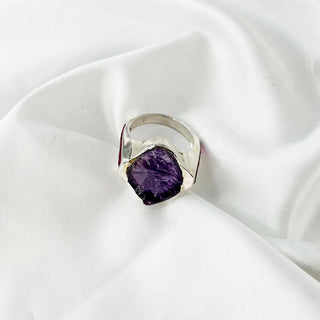 Natural Rough Amethyst Ring By Harshita Jewellery
