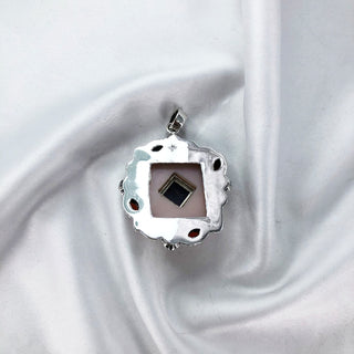 Natural Pink Opal, Amethyst & Carnelian Pendant By Harshita Jewellery
