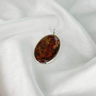 Natural Red Moss Agate Pendant By Harshita Jewellery