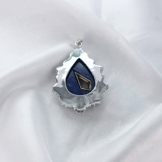 Natural Lapis Lazuli & Rose Quartz Gemstone Pendant By Harshita Jewellery