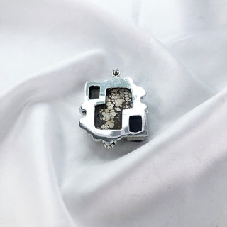 Natural wild horse jasper And Rough Amethyst, Rose Quartz Pendant By Harshita Jewellery