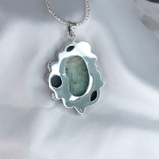 Natural Amazonite & Amethyst, Blue Topaz Pendant By Harshita Jewellery