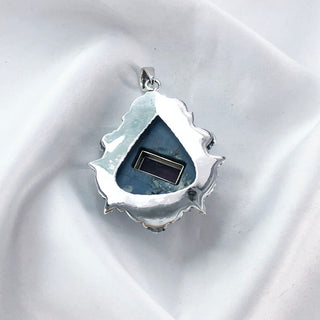 Natural Blue Opal & Amethyst Gemstone Pendant By Harshita Jewellery