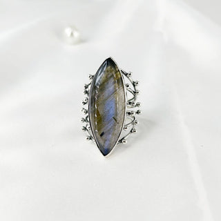 Natural Labradorite Gemstone Ring By Harshita Jewellery