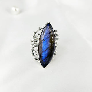 Natural Labradorite Gemstone Ring By Harshita Jewellery