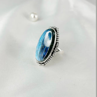 Natural Labradorite Gemstone Ring By Harshita Jewellery