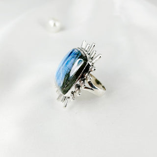 Natural Labradorite Ring By Harshita Jewellery