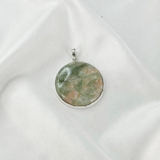 Natural Prehnite Gemstone Pendant By Harshita Jewellery