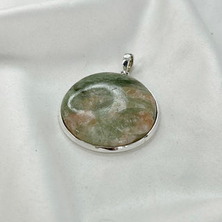 Natural Prehnite Gemstone Pendant By Harshita Jewellery
