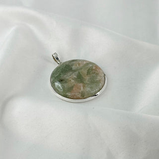 Natural Prehnite Gemstone Pendant By Harshita Jewellery