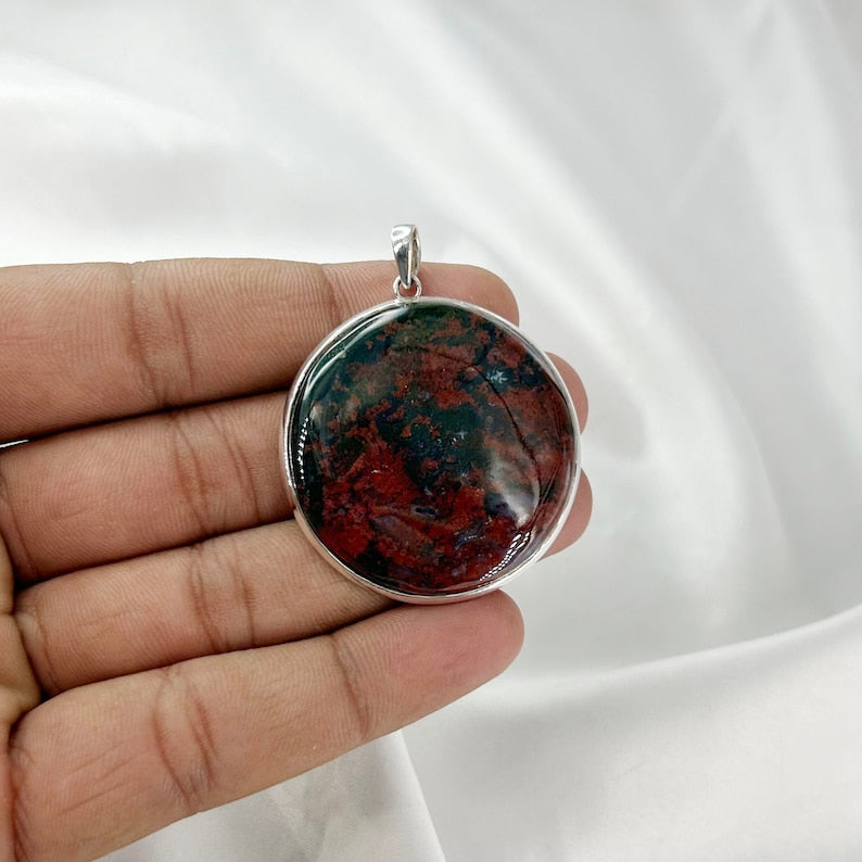 Bloodstone  Pendant By Harshita Jewellery